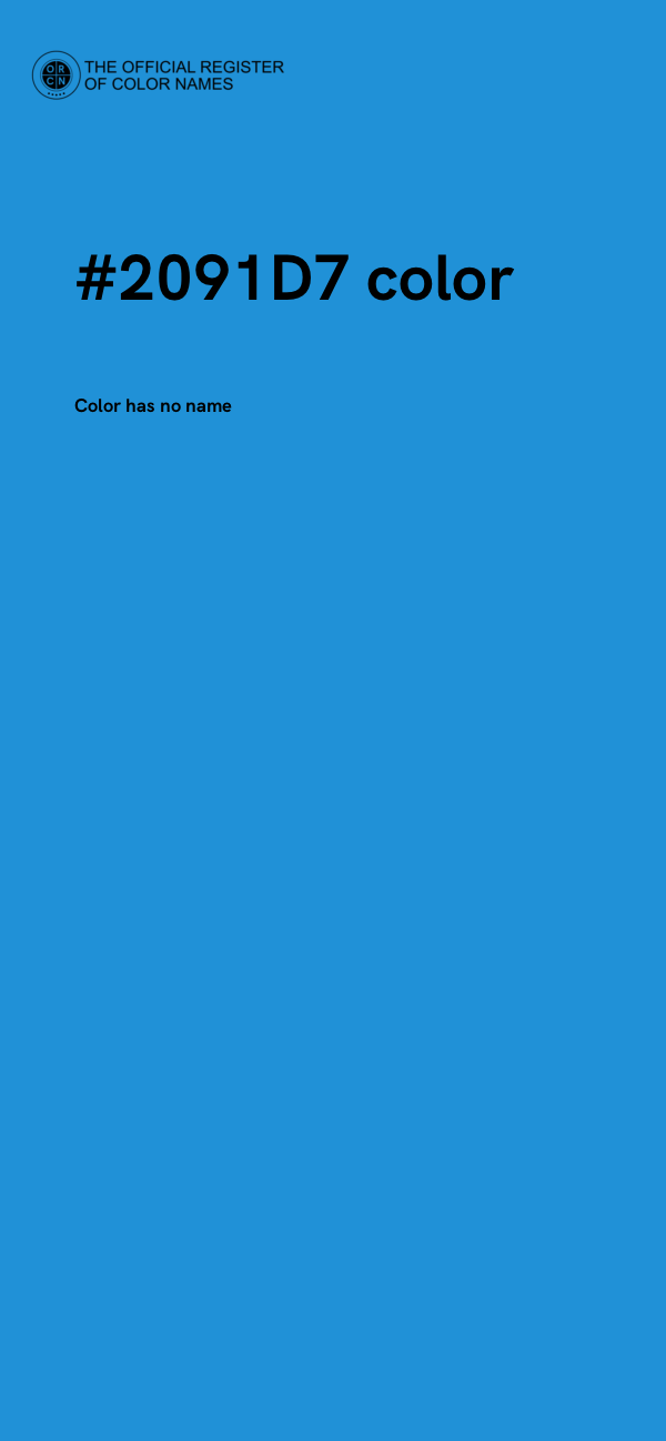 #2091D7 color image