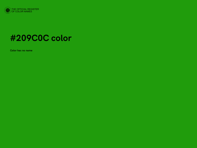 #209C0C color image