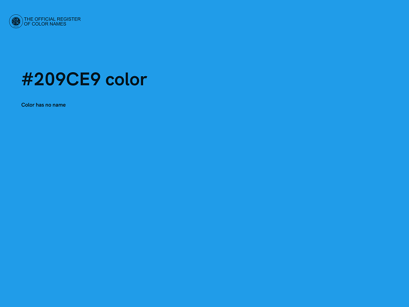 #209CE9 color image