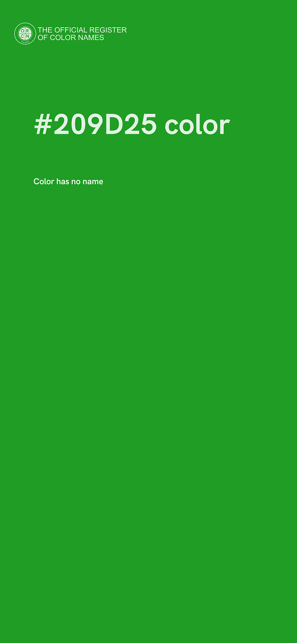 #209D25 color image