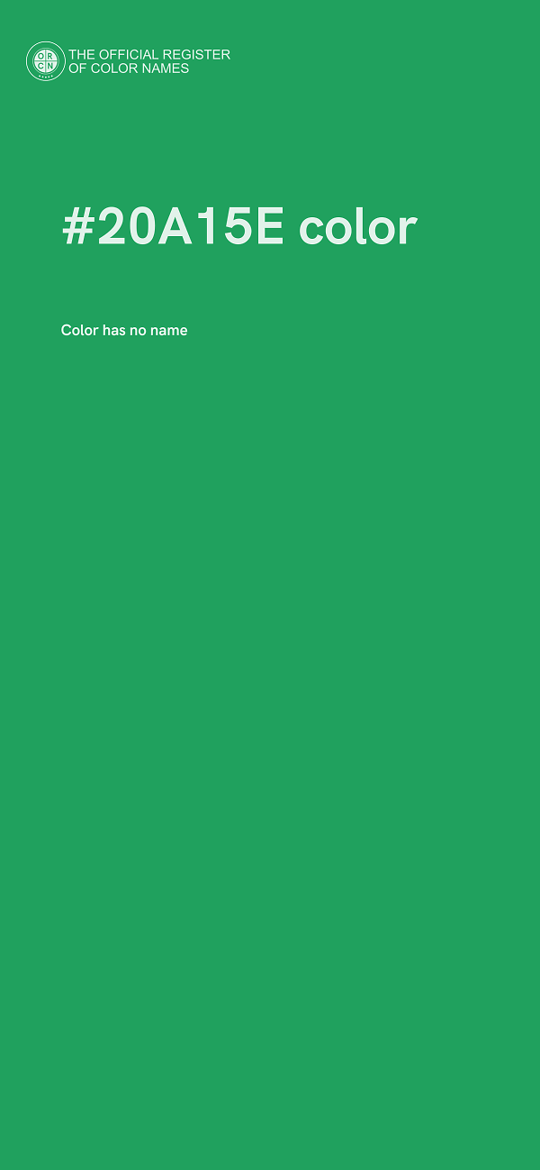 #20A15E color image