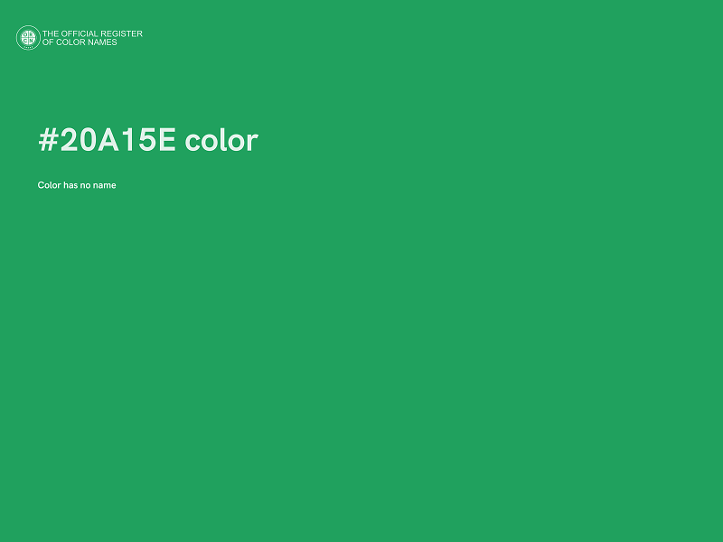 #20A15E color image