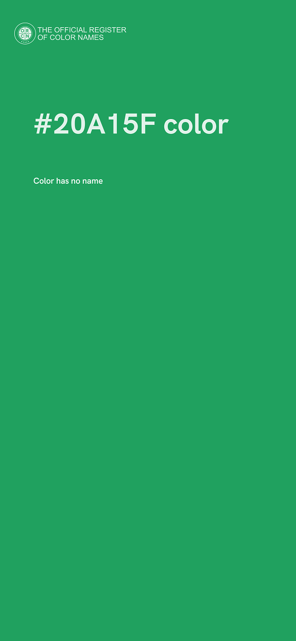 #20A15F color image