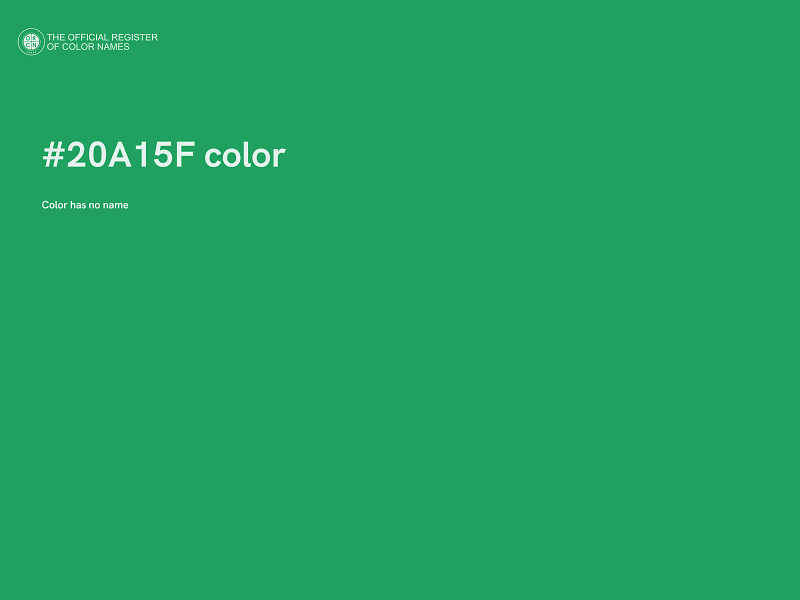 #20A15F color image