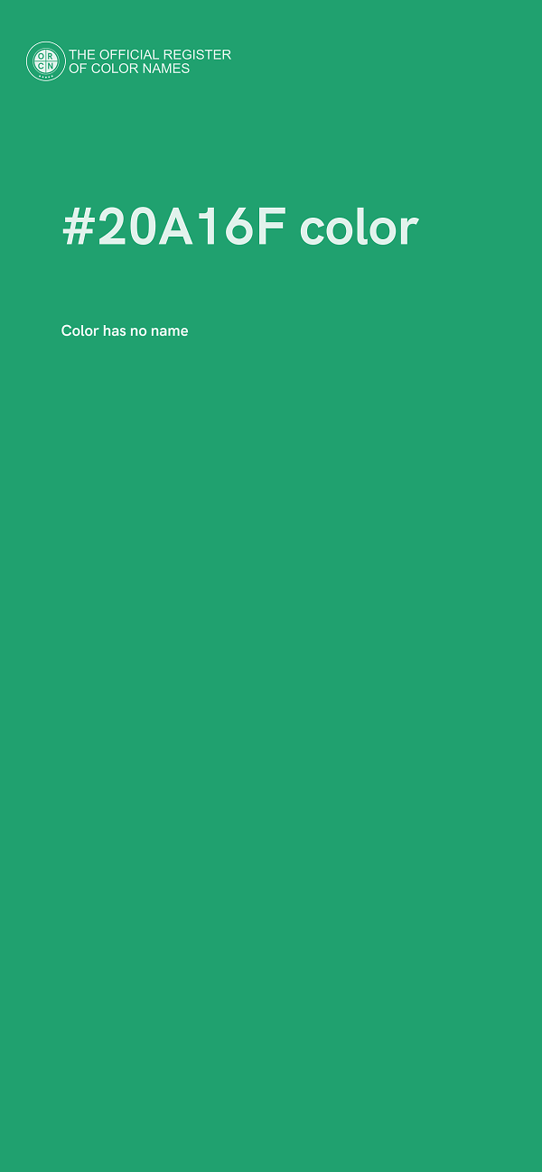 #20A16F color image
