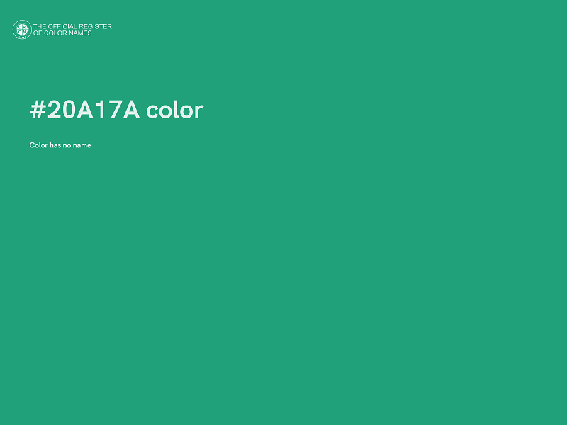 #20A17A color image