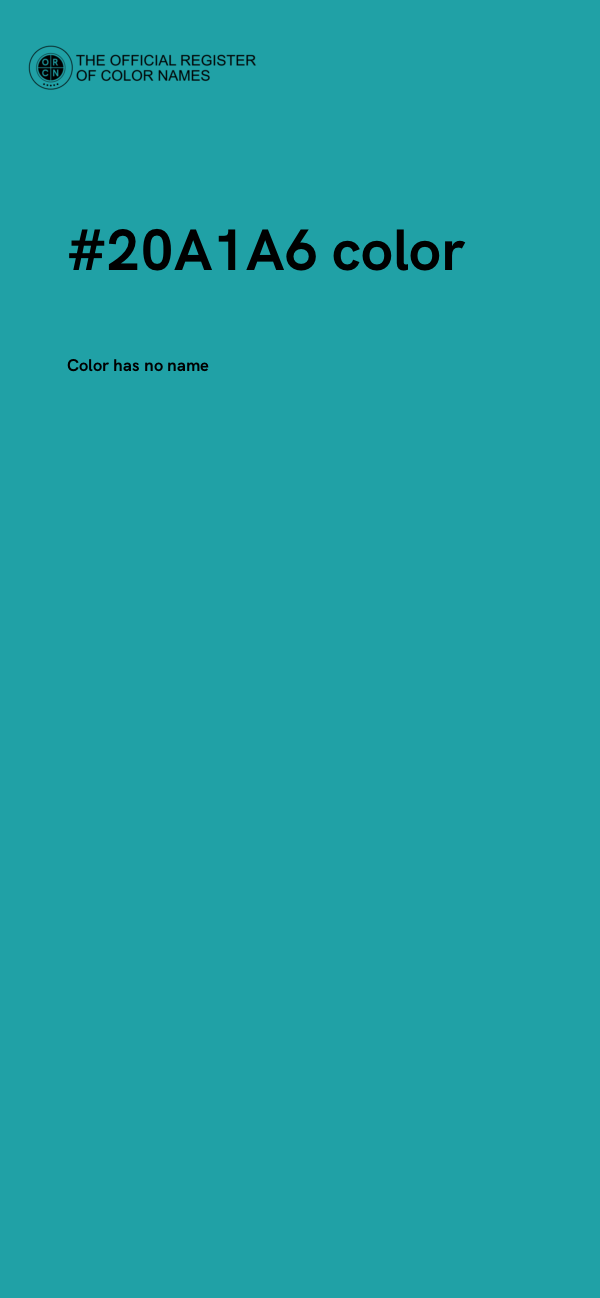 #20A1A6 color image