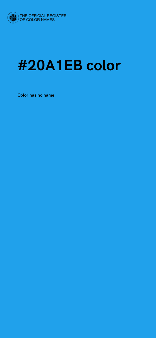 #20A1EB color image