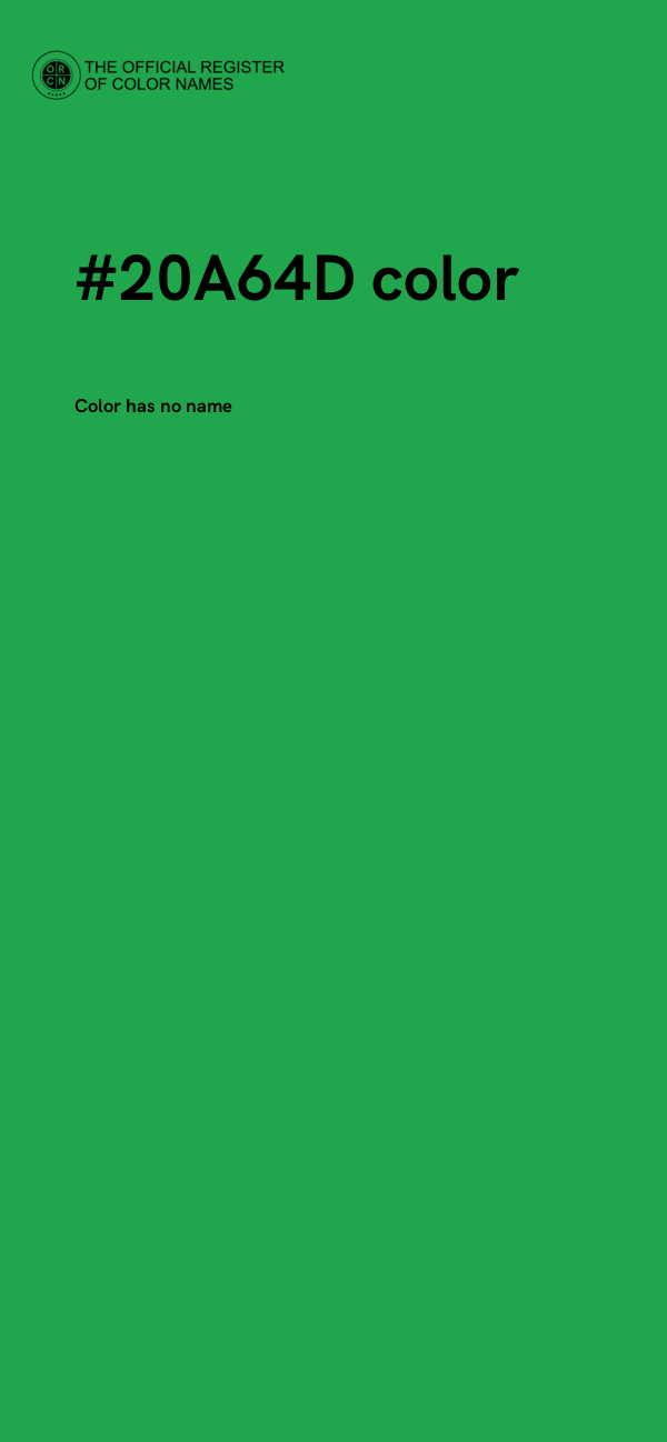 #20A64D color image