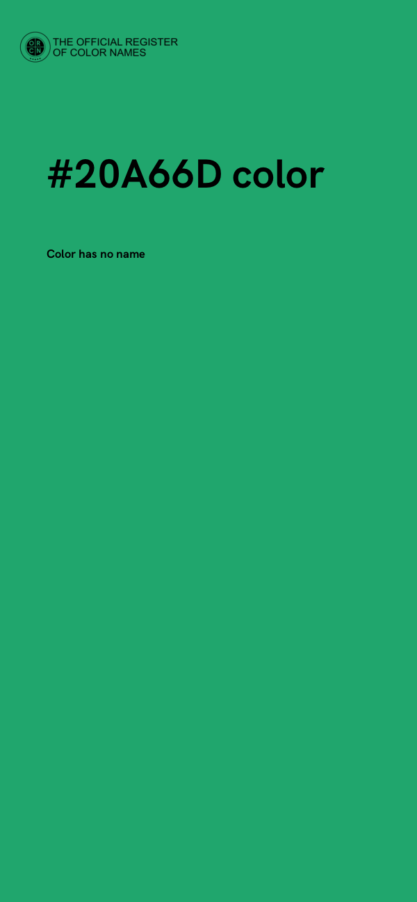 #20A66D color image