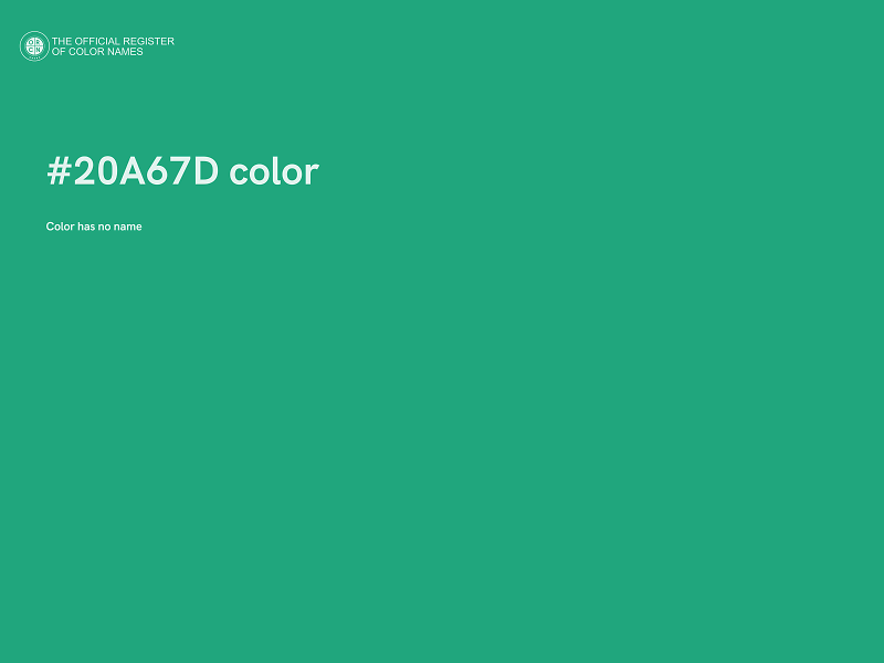 #20A67D color image