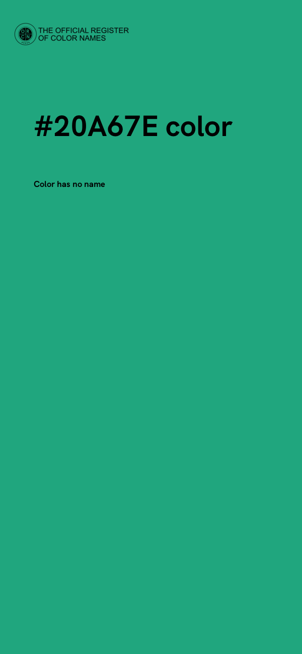 #20A67E color image