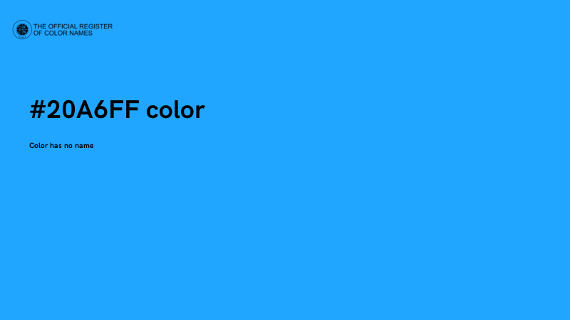 #20A6FF color image