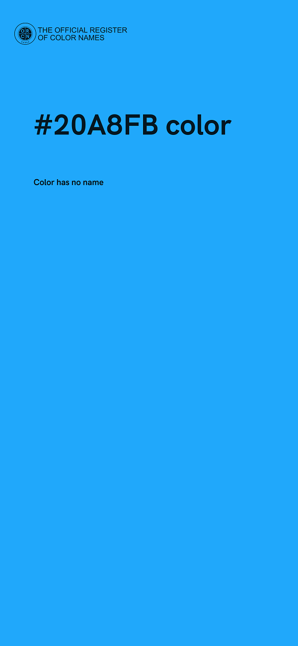#20A8FB color image