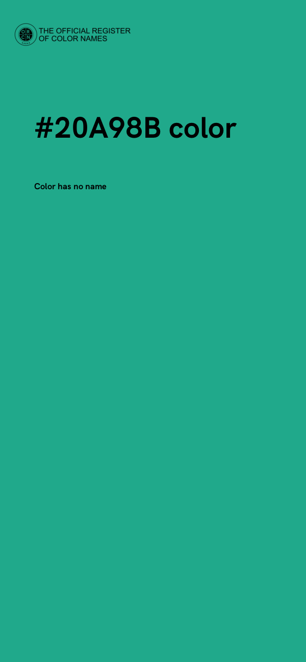 #20A98B color image