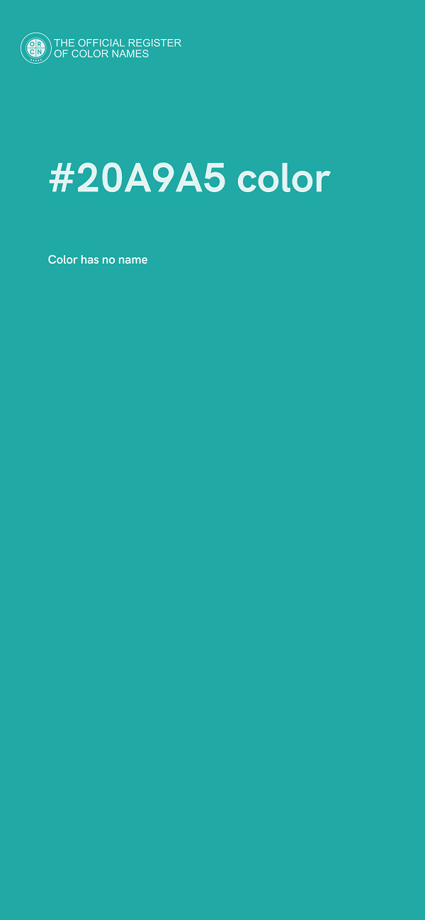 #20A9A5 color image