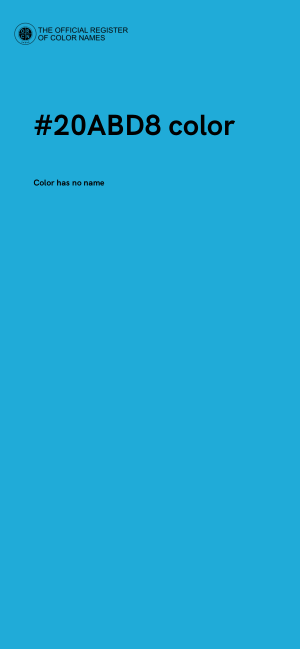 #20ABD8 color image