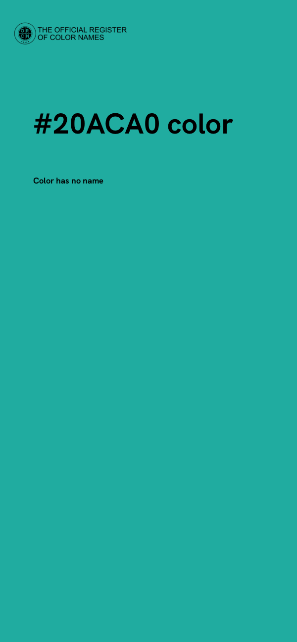 #20ACA0 color image