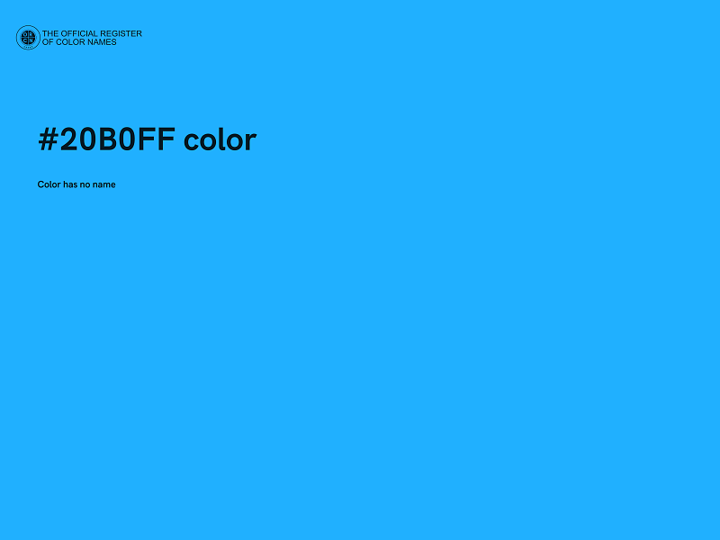#20B0FF color image