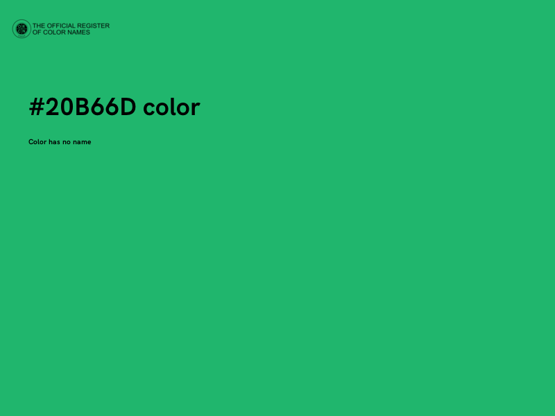 #20B66D color image