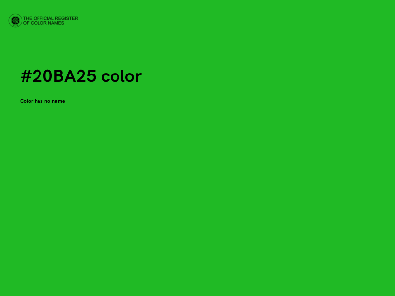 #20BA25 color image