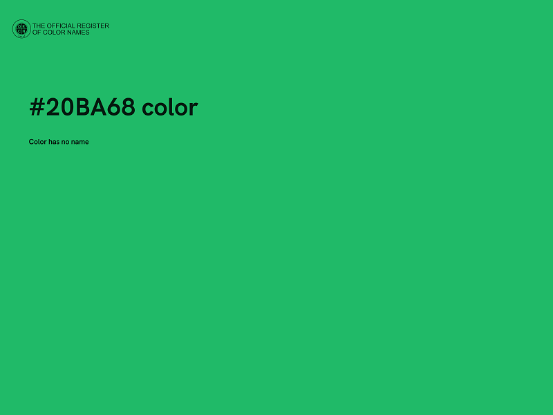 #20BA68 color image