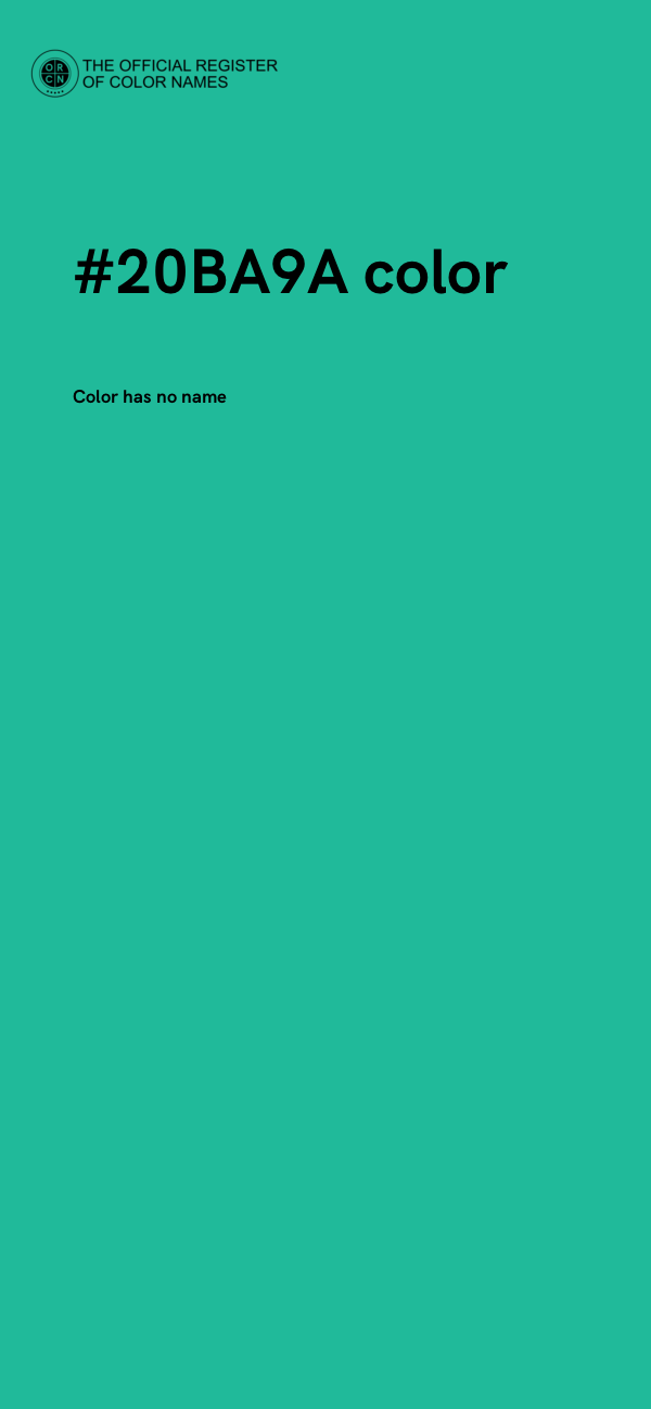#20BA9A color image