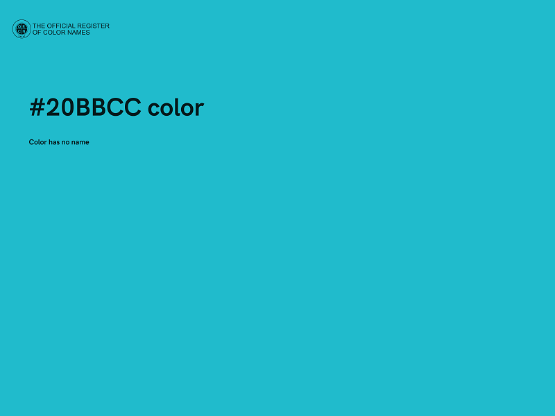 #20BBCC color image