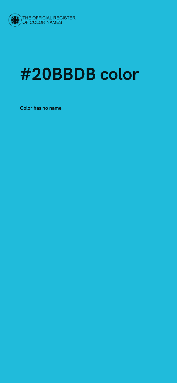 #20BBDB color image