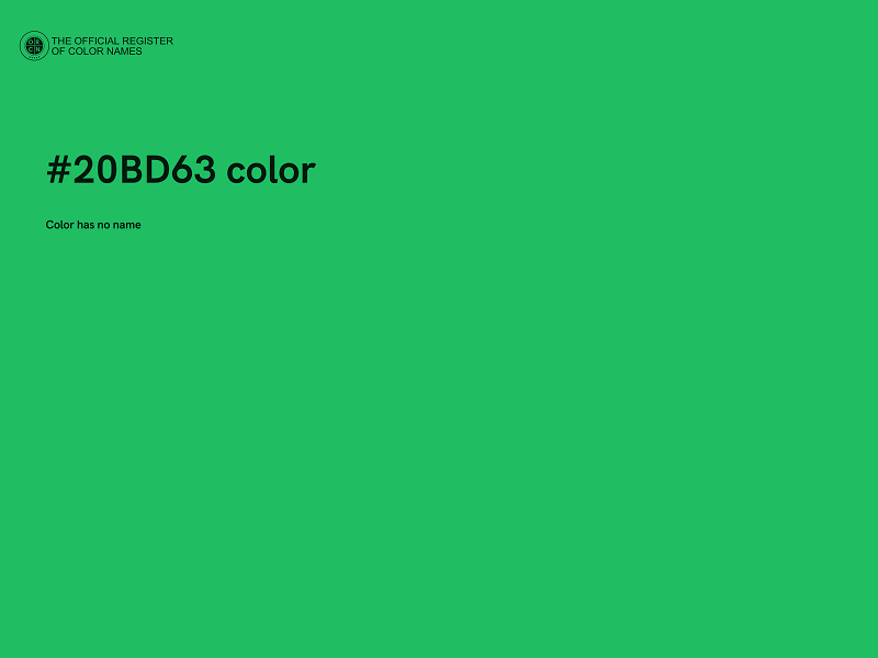 #20BD63 color image