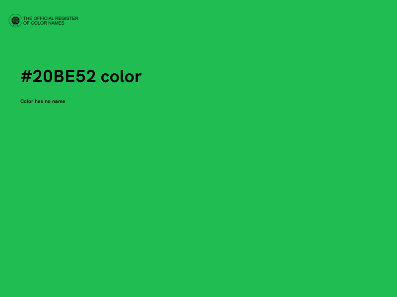 #20BE52 color image