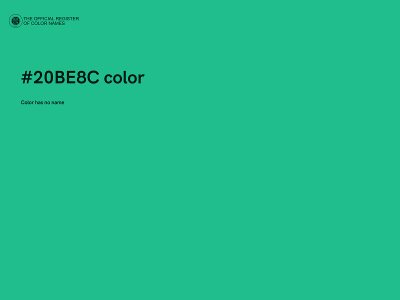 #20BE8C color image