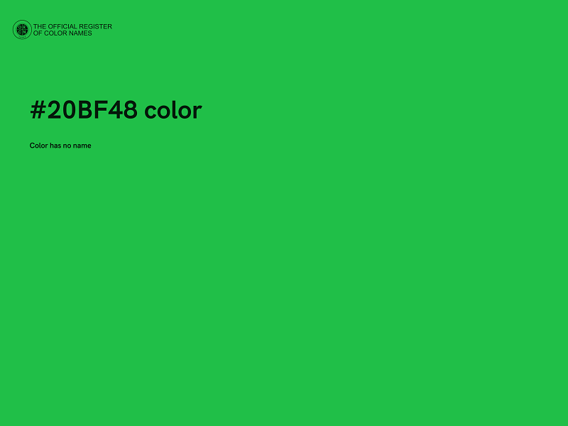 #20BF48 color image