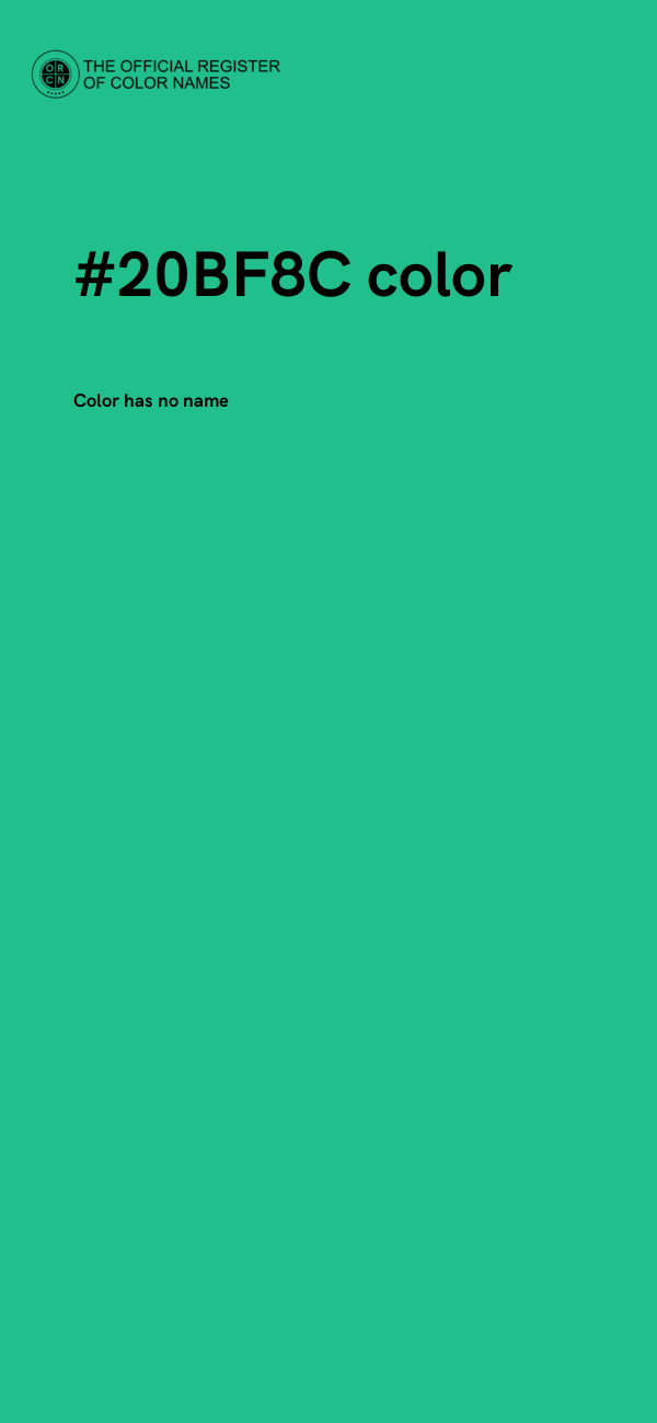 #20BF8C color image