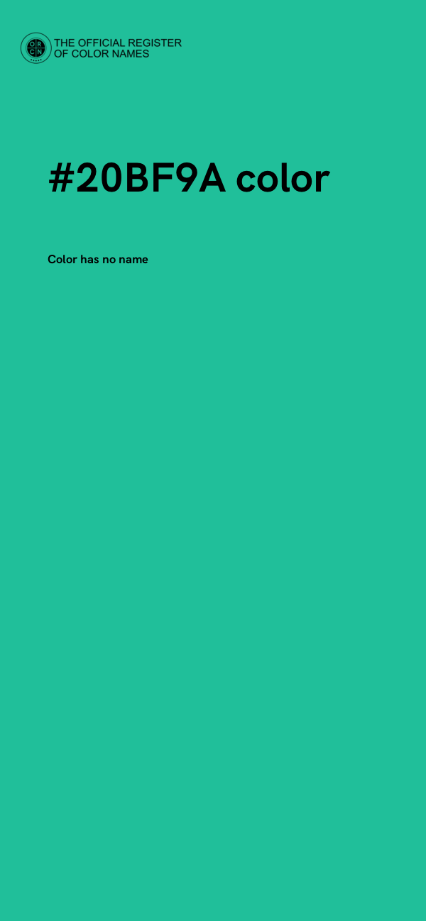 #20BF9A color image
