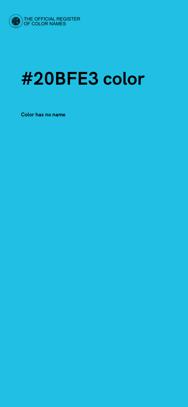 #20BFE3 color image