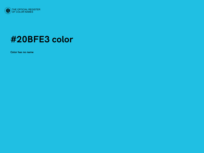 #20BFE3 color image