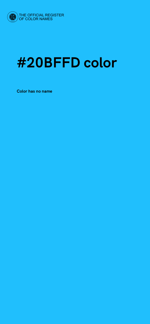 #20BFFD color image
