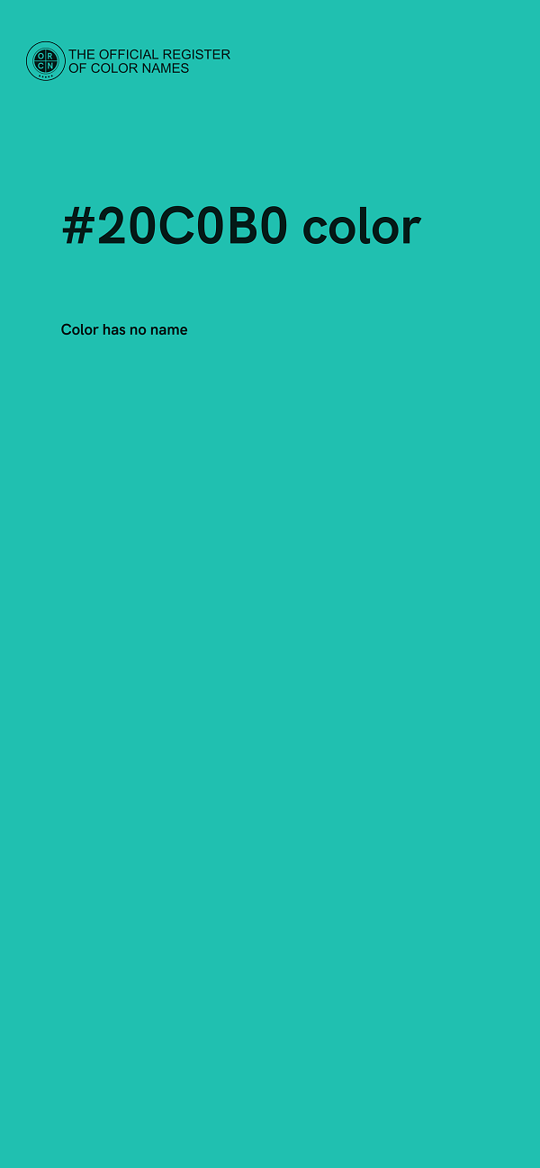 #20C0B0 color image