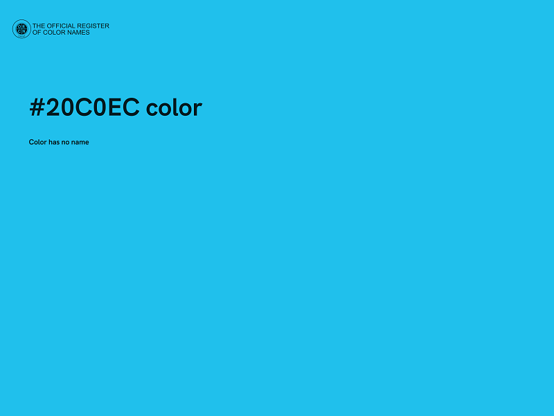 #20C0EC color image