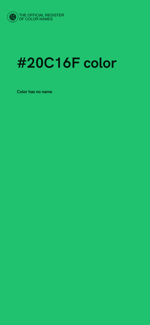 #20C16F color image