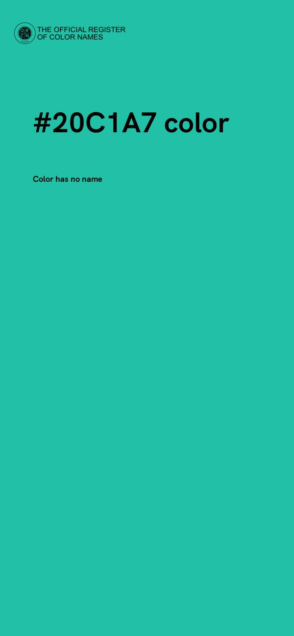 #20C1A7 color image