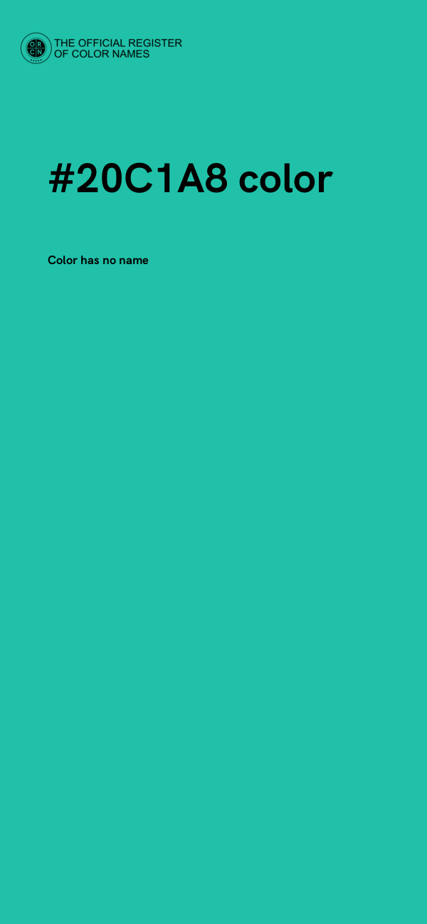 #20C1A8 color image