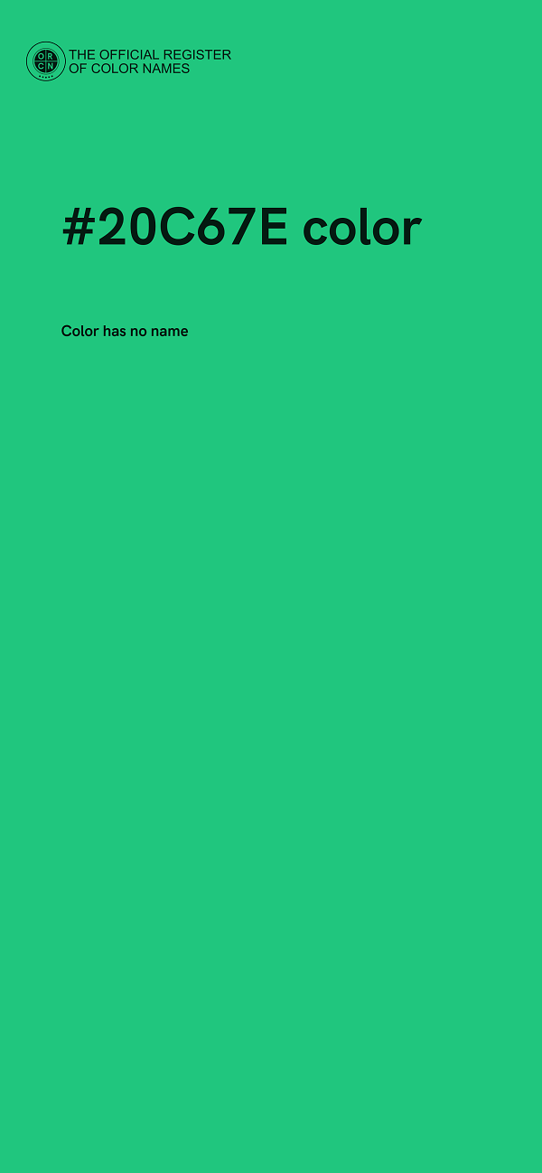 #20C67E color image