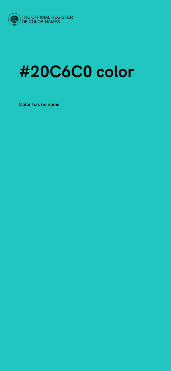 #20C6C0 color image