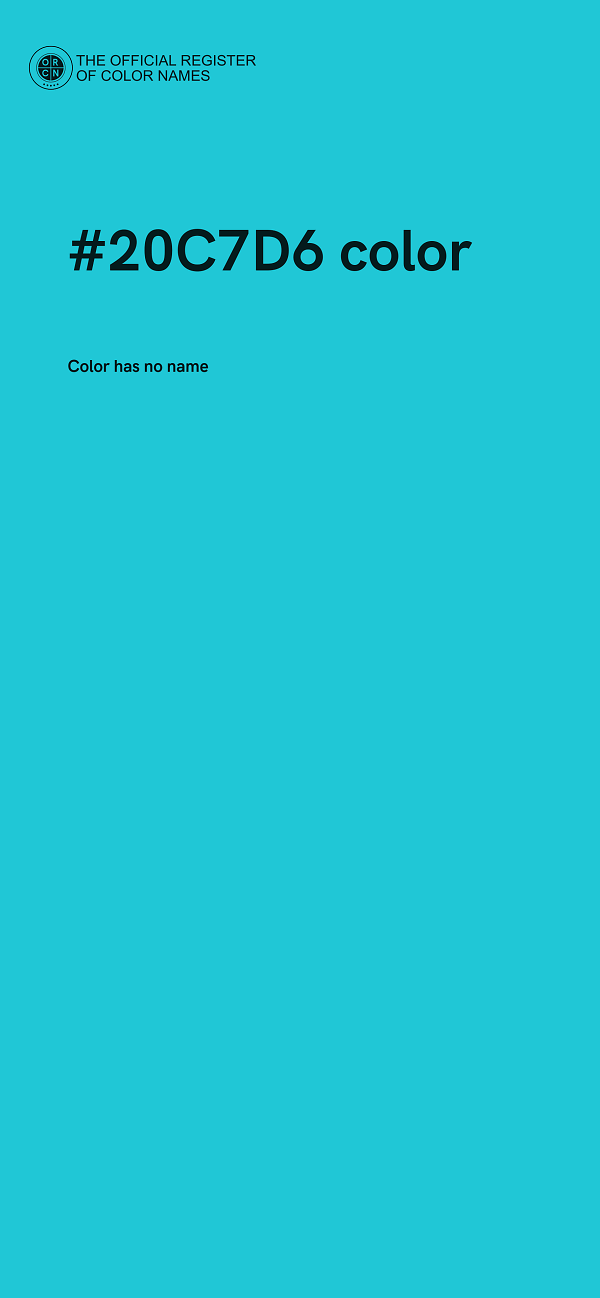#20C7D6 color image