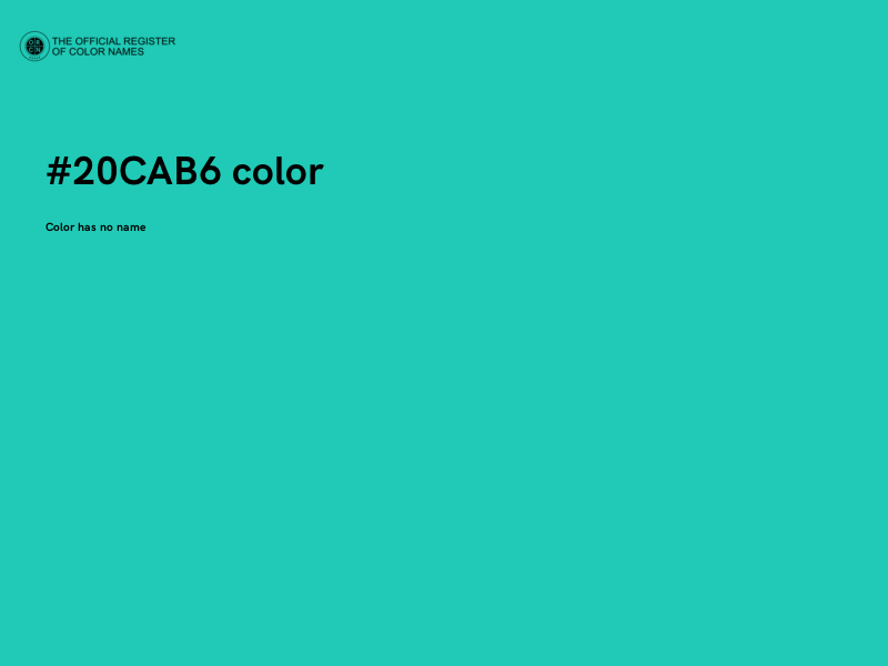 #20CAB6 color image