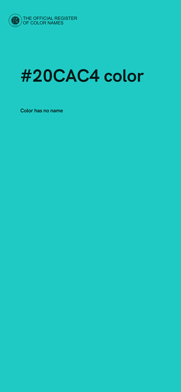 #20CAC4 color image