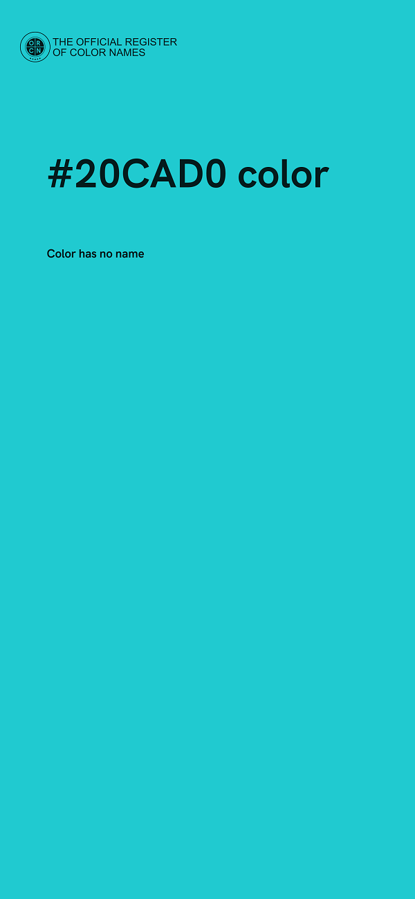 #20CAD0 color image