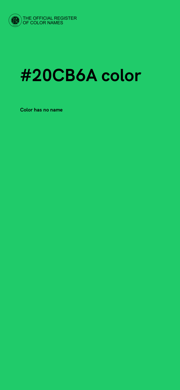 #20CB6A color image